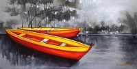 Salman Farooqi, 24 x 48 Inch, Acrylic on Canvas, Seascape Painting-AC-SF-149